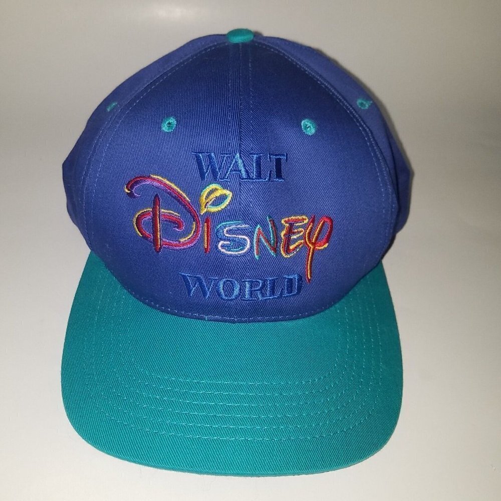 Walt Disney World Snapback Cap Size Adult OS Goofy's Hat Co Blue Aqua Red Yellow